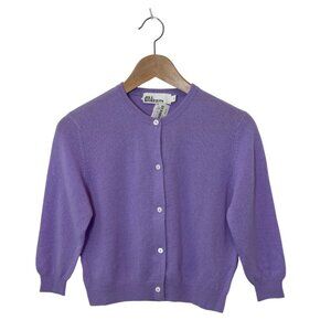 NWT Jill Roberts Cashmere Cropped Cardi in Lavender Size S